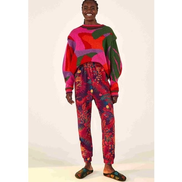 NWT FARM Rio Abstract scarf sweater abstract scarf Size XS S L - Picture 4 of 8